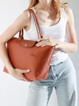 Longchamp Le pliage green Schoudertas Bruin-vue-porte