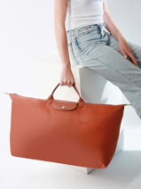 Longchamp Le pliage green Reistassen Bruin-vue-porte