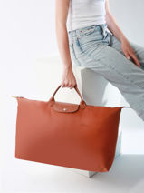 Longchamp Le pliage green Reistassen Bruin-vue-porte