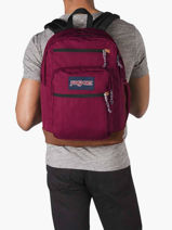 Rugzak 2 Compartimenten Met 15" Laptopvak Jansport Rood back to school EA5BAK-vue-porte