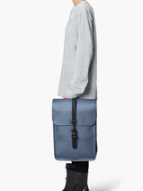 Rugzak 1 Compartiment Met 13" Laptopvak Rains Blauw city 13020-vue-porte