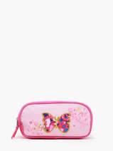Pennenzak 2 Compartimenten Snowball Roze butterfly 46411