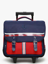 Boekentas Op Wieltjes 2 Compartimenten Snowball Blauw frenchie T46241