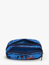 Pennenzak 2 Compartimenten Snowball Blauw foot 46111-vue-porte