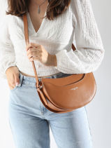 Cross Body Tas Suave Lune Leder Lancaster Beige suave lune 33-vue-porte