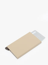 Kaarthouder Leder Secrid Beige powder CP-vue-porte