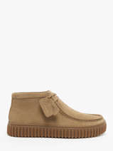 Derby Veterschoenen Torhill Hi Uit Leder Clarks Beige men 26173663