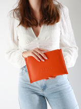 Ritsetui Jour Leder Lancel Bruin jour A13174-vue-porte
