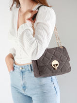 Cross Body Tas Moon Linnen Vanessa bruno Grijs moon 70V40329-vue-porte