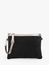Cross Body Tas Velvet Leder Milano Zwart velvet VE24065