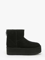 Boots Classic Mini Platform Uit Leder Ugg Zwart accessoires 1134991