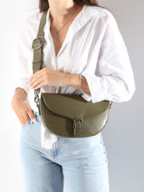 Cross Body Tas M Oxer Leder Etrier Groen oxer EOXE065M-vue-porte