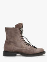 Enkellaarsjes Uit Leder Mjus Grijs women T81209