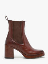 Enkellaarsjes Met Hak Uit Leder Mjus Bruin women P96225