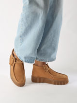 Derby Veterschoenen Torhill Moss Uit Leder Clarks Beige women 26179359-vue-porte