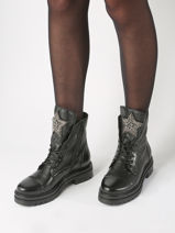 Enkellaarsjes Uit Leder Mjus Zwart women M77277-vue-porte