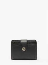 Portefeuille Leder Michael kors Zwart mk charm H3G0KD5L