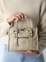 Cross Body Tas Cow Leder Basilic pepper Beige cow BCOW72-vue-porte