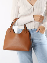 Handtas Caviar Leder Milano Oranje caviar CA24067-vue-porte