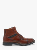 Enkellaarzen Caj Uit Leder Bugatti Bruin men 3318373A