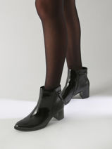 Boots Met Hak Uit Leder Gabor Zwart women 97-vue-porte