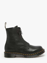Enkellaarsjes 1460 Pascal Front Zip Uit Leder Dr martens Zwart women 32054001
