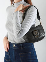 Cross Body Tas Heritage Leder Biba Zwart heritage COD1L-vue-porte