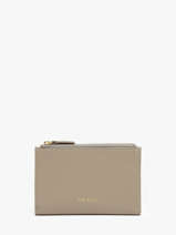 Portefeuille  Sandy  Leder Nat et nin Beige vintage SANDY