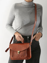 Cross Body Tas La Suite 1960 Leder Paul marius Bruin la suite 1960 GEORG960-vue-porte