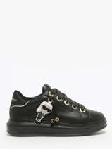 Sneakers Kapri Keychain Uit Leder Karl lagerfeld Zwart women KL62574F