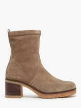 Enkellaarsjes Met Hak Uit Leder Gabor Bruin women 34