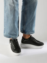Sneakers Kapri Twin Nft Uit Leder Karl lagerfeld Zwart women KL62524T-vue-porte
