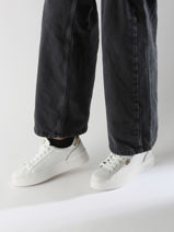 Sneakers Silvia 95 Uit Leder Liu jo Wit women BF4021P0-vue-porte