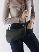 Cross Body Tas Large City Perle Leder Nathan baume Zwart n city 1-vue-porte