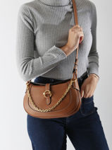 Cross Body Tas Pia Leder Le tanneur Bruin pia TPIA1200-vue-porte