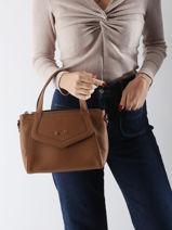 Handtas Cacao Leder Nathan baume Bruin candy 6-vue-porte