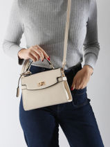 Cross Body Tas Saffiano Miniprix Beige saffiano HY5434-vue-porte