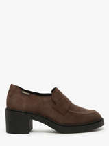 Mocassins Met Hak Pamelia Uit Leder Mephisto Bruin women P5146006