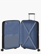 Harde Reiskoffer Airconic American tourister Zwart airconic 128187-vue-porte