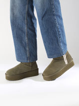 Enkellaarsjes Platform Spike Colors of california Groen women CYWPLA10-vue-porte