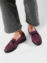 Mocassins Salka Uit Leder Mephisto Violet women P5145806-vue-porte