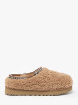 Pantoffels Tasman Maxi Curly Uit Leder Ugg Beige women 1158356
