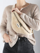 Heuptasje Hindbag Beige fourrure F-vue-porte