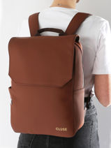 Rugzak Cluse Bruin backpack CX044-vue-porte