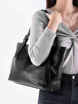 Handtas Caviar Leder Milano Zwart caviar CA24066-vue-porte