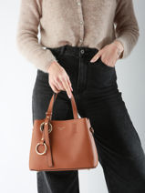 Handtas Grained Miniprix Bruin grained R1710-vue-porte