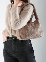 Cross Body Tas Fur Miniprix Bruin fur 3927-vue-porte