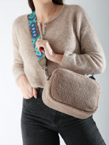 Cross Body Tas Fur Miniprix Bruin fur 3929-vue-porte