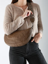 Cross Body Tas Winter Tresse Miniprix Bruin winter tresse 6003-vue-porte