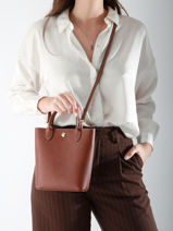 Longchamp Epure Cross bodytas Bruin-vue-porte